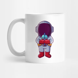 Cute Astronaut Drinking Boba Cartoon Mug